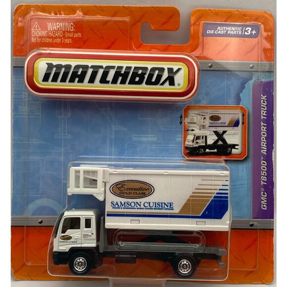 2010 Matchbox Authentic Real Working Parts GMC T8500 Airport Truck Diecast NIP - Picture 1 of 4